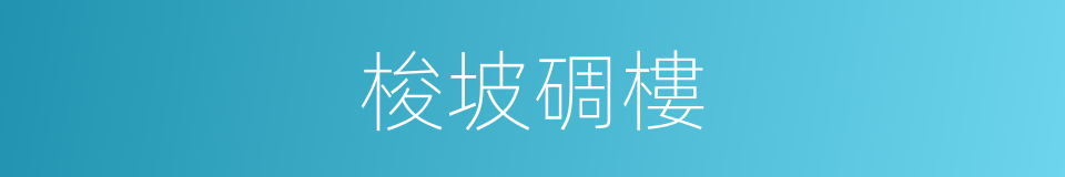 梭坡碉樓的同義詞