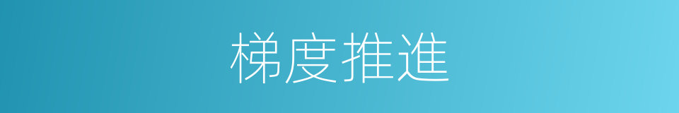 梯度推進的同義詞