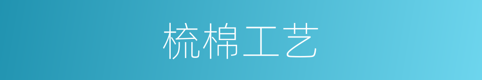 梳棉工艺的同义词