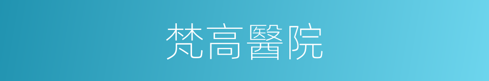 梵高醫院的同義詞