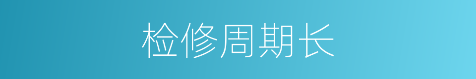 检修周期长的同义词