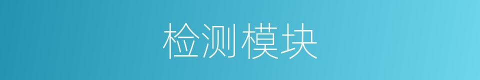 检测模块的同义词