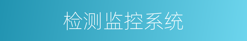 检测监控系统的同义词