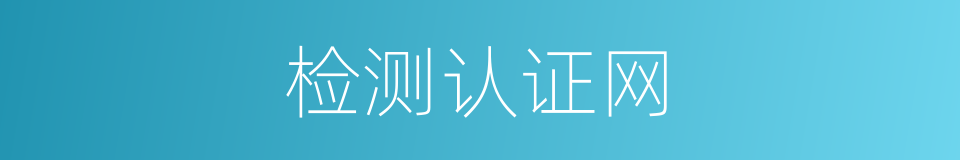 检测认证网的同义词