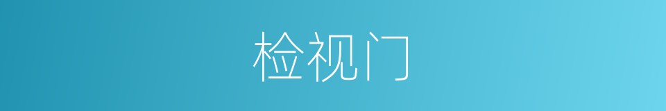 检视门的同义词