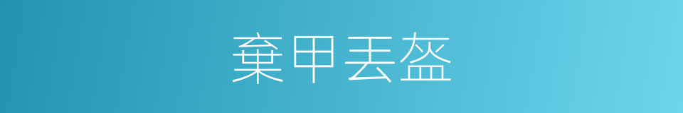 棄甲丟盔的意思