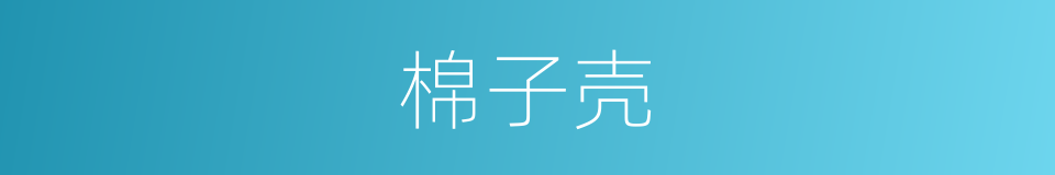 棉子壳的同义词