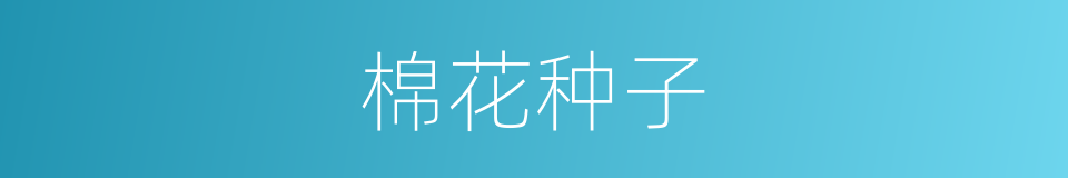 棉花种子的同义词