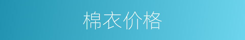 棉衣价格的同义词