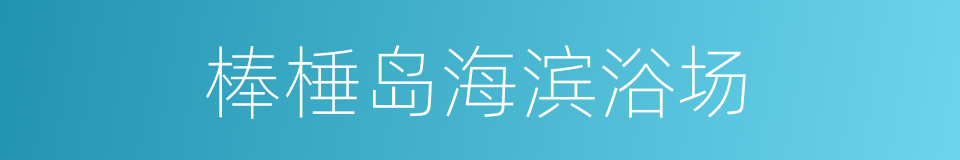 棒棰岛海滨浴场的同义词