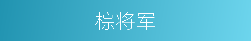 棕将军的意思