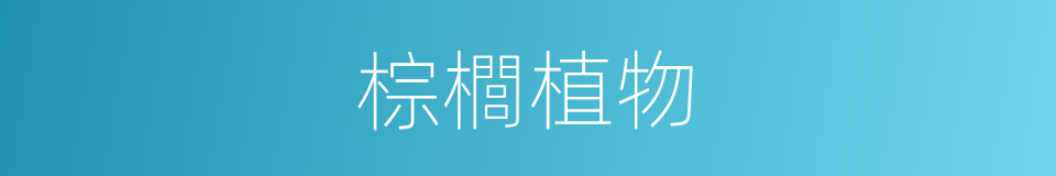 棕櫚植物的同義詞