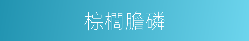 棕櫚膽磷的同義詞