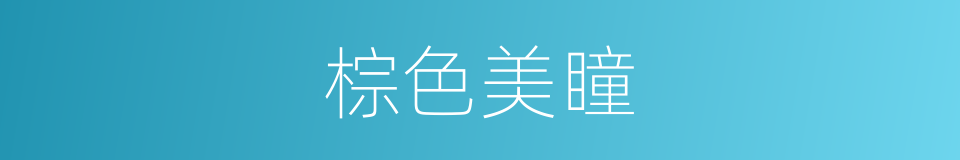 棕色美瞳的同义词