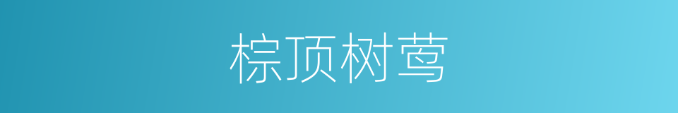 棕顶树莺的同义词