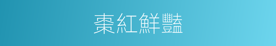 棗紅鮮豔的同義詞