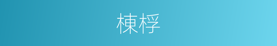 棟桴的意思