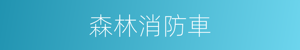 森林消防車的同義詞
