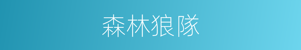 森林狼隊的同義詞