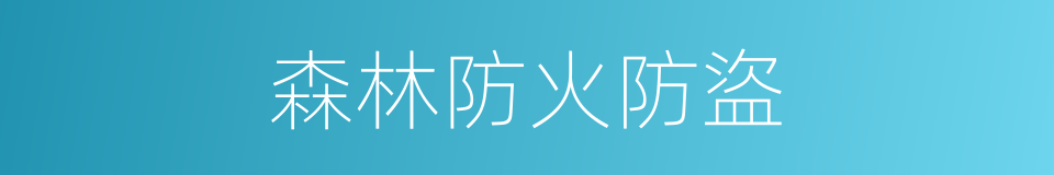 森林防火防盜的同義詞