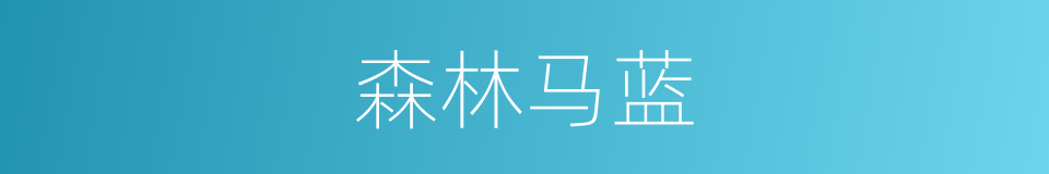 森林马蓝的同义词