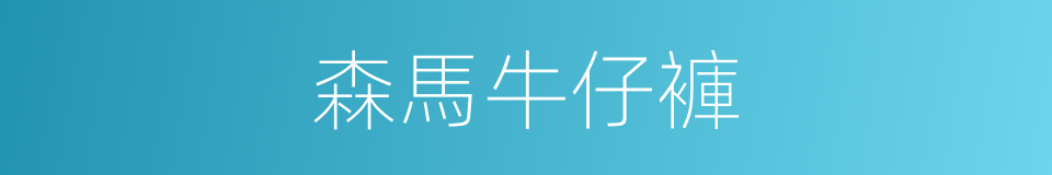 森馬牛仔褲的同義詞