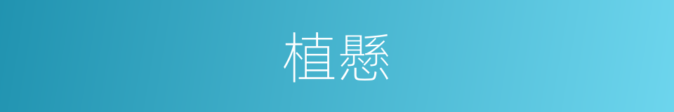 植懸的意思