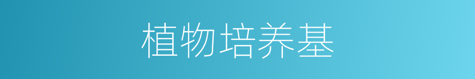 植物培养基的同义词