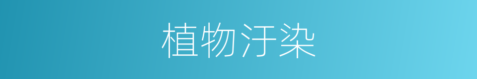 植物汙染的同義詞