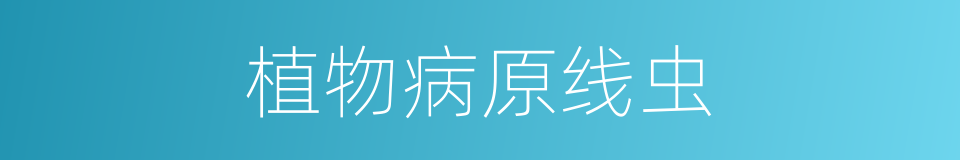 植物病原线虫的同义词