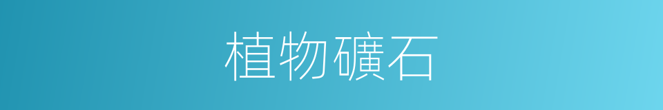 植物礦石的同義詞