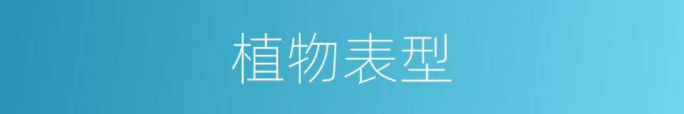 植物表型的同义词
