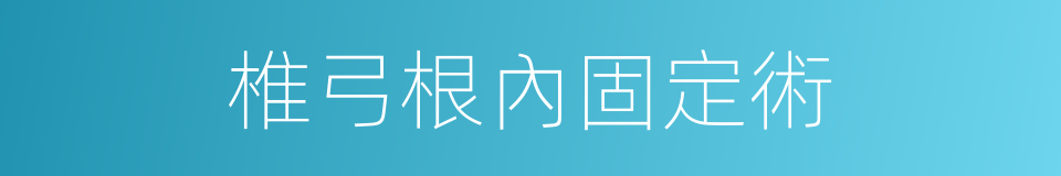 椎弓根內固定術的同義詞