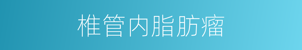 椎管内脂肪瘤的同义词