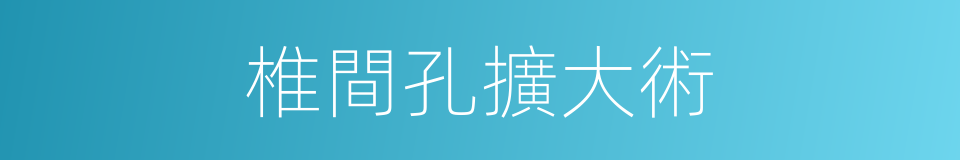 椎間孔擴大術的同義詞
