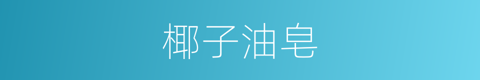 椰子油皂的同义词