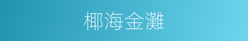 椰海金灘的同義詞