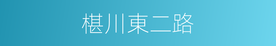 椹川東二路的同義詞