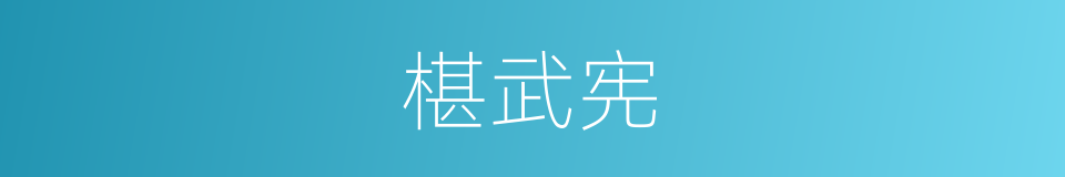 椹武宪的同义词