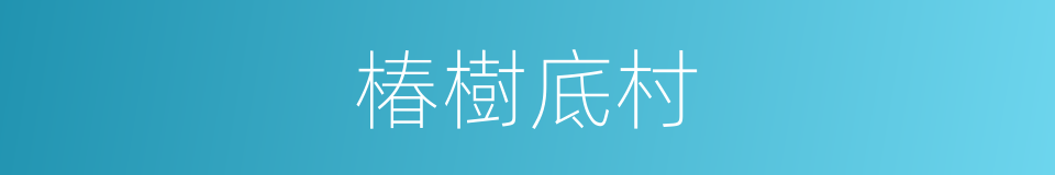 椿樹底村的同義詞