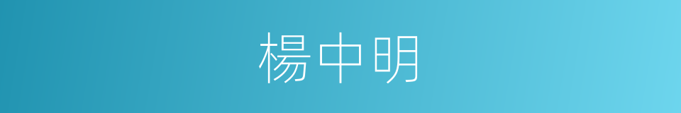 楊中明的同義詞