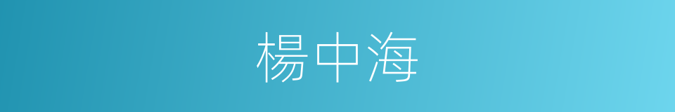 楊中海的同義詞