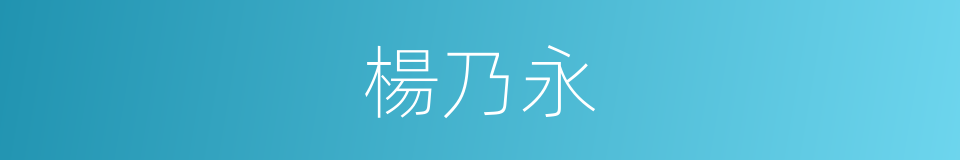 楊乃永的同義詞