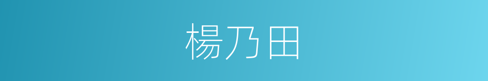 楊乃田的同義詞