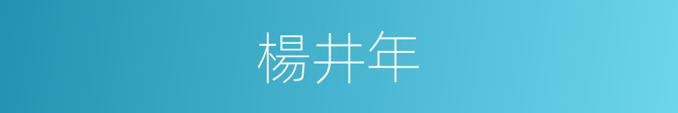 楊井年的同義詞