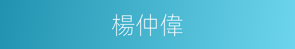 楊仲偉的同義詞