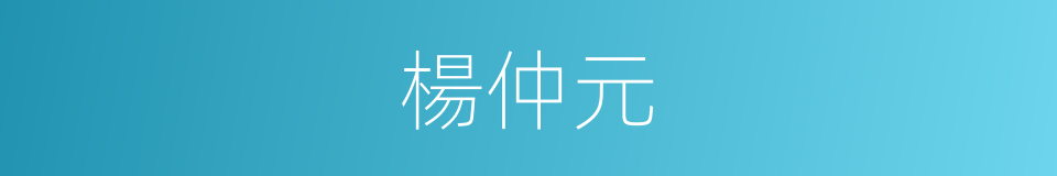 楊仲元的同義詞