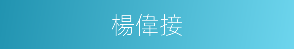 楊偉接的同義詞