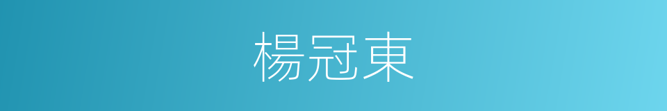 楊冠東的同義詞