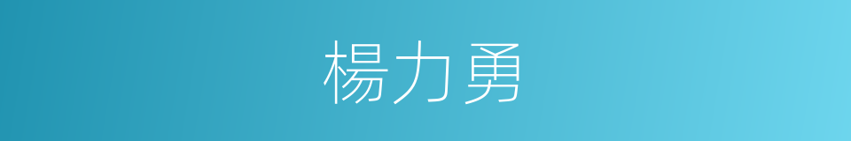 楊力勇的同義詞